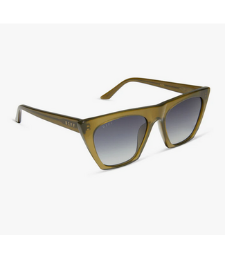 Diff Eyewear Avril Sunglasses Rich Olive / Grey Gradient