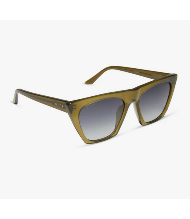 Diff Eyewear Avril Sunglasses Rich Olive / Grey Gradient
