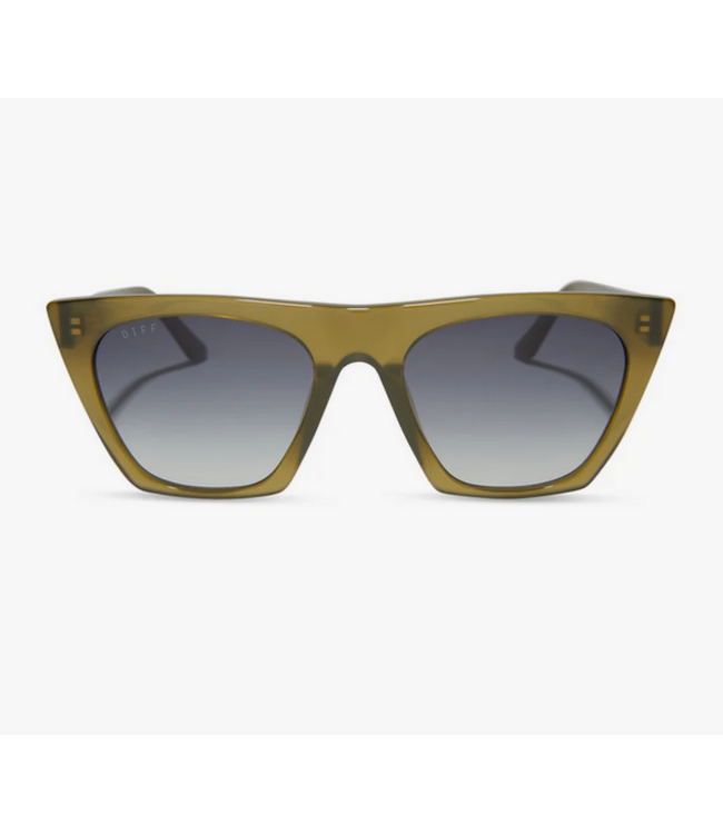 Diff Eyewear Avril Sunglasses Rich Olive / Grey Gradient