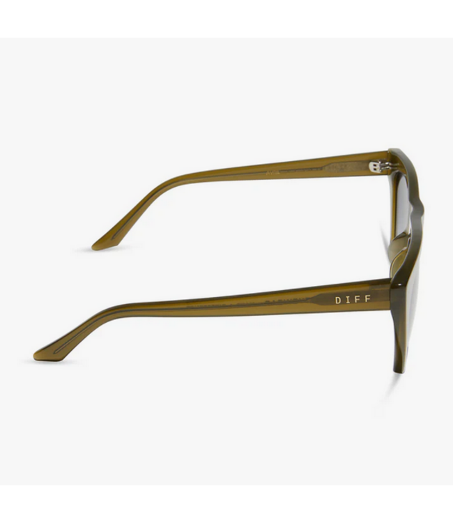 Diff Eyewear Avril Sunglasses Rich Olive / Grey Gradient