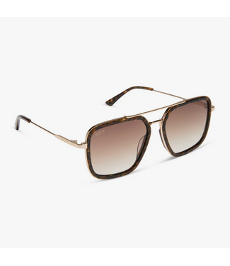 Diff Eyewear Jordan Sunglasses Glitter Tortoise Brown Gradient