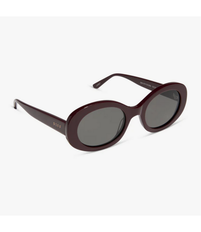 Diff Eyewear Lainey Dark Cherry Lacquer/Gry