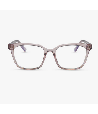 Diff Eyewear Alex Lt Pink Crystal + Blue Light Reader Glasses 1.50