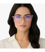 Diff Eyewear Alex Lt Pink Crystal + Blue Light Reader Glasses 1.50