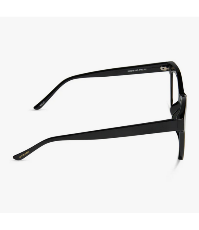 Diff Eyewear Will Blue Light Reader 2.50+ Black Glasses