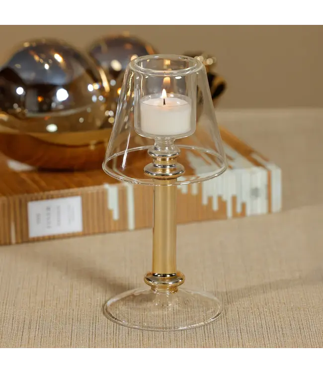 Isola Tealight Lamp Clear & Gold