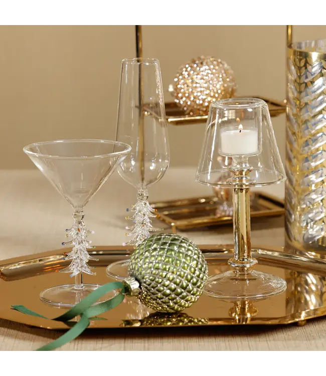 Isola Tealight Lamp Clear & Gold