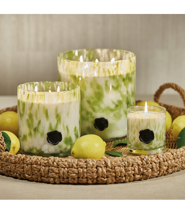 Zodax Apothecary Guild Opal Glass Candle Jar Sicilian Lemon Bergamot 3 Wick