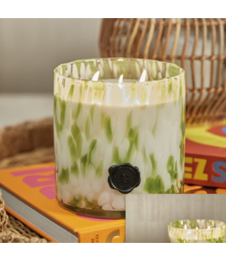 Zodax Apothecary Guild Opal Glass Candle Jar Sicilian Lemon Bergamot 3 Wick