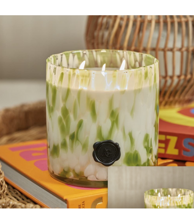 Zodax Apothecary Guild Opal Glass Candle Jar Sicilian Lemon Bergamot 3 Wick