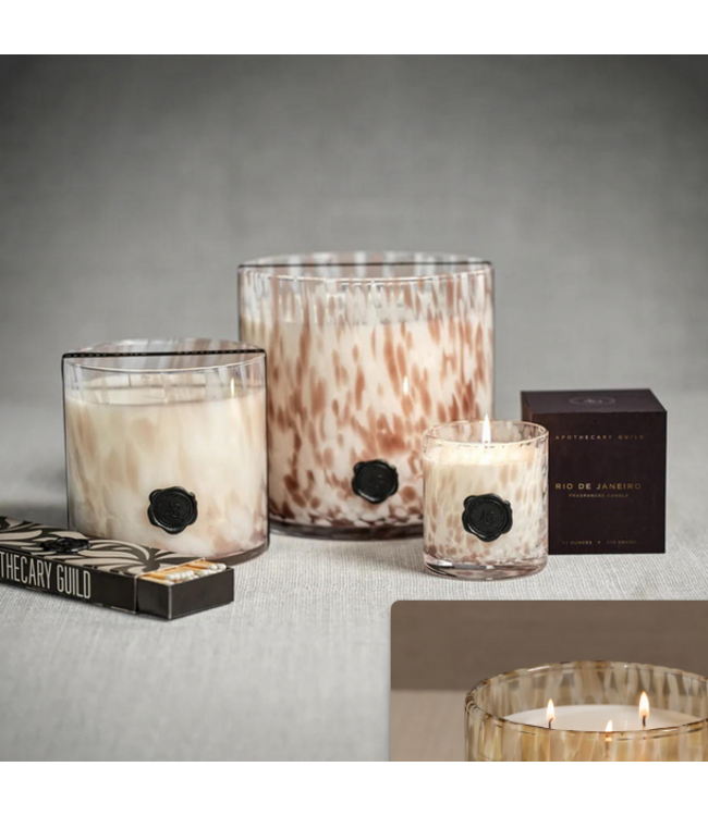 Zodax Apothecary Guild Opal Glass Candle Jar 3 Wick - Javanese Vetiver