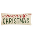 Merry Christmas Wool Hook Pillow 20 x 8