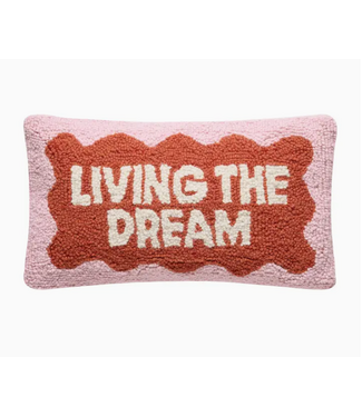 Living the Dream Wool Hook Pillow