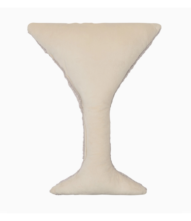 Martini Glass Shaped Wool Hook Pillow