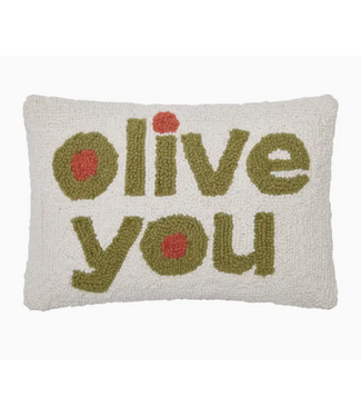 Olive You Wool Hook Pillow