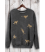 Allover Leopard Sweatshirt Mineral Black