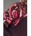 Sequin Floral Fuzzy Sweater Brown