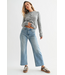 Just Black Denim The Classic Wide Leg Crop Jean Med Wash