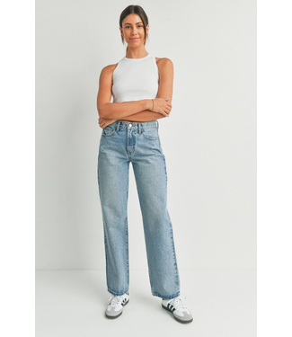 Just Black Denim Relaxed Straight Medium Wash