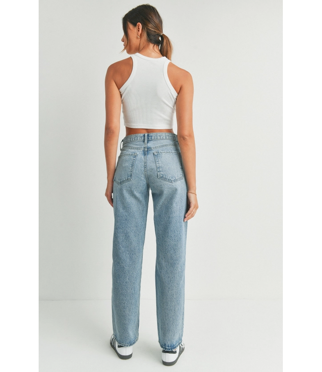 Just Black Denim Relaxed Straight Medium Wash