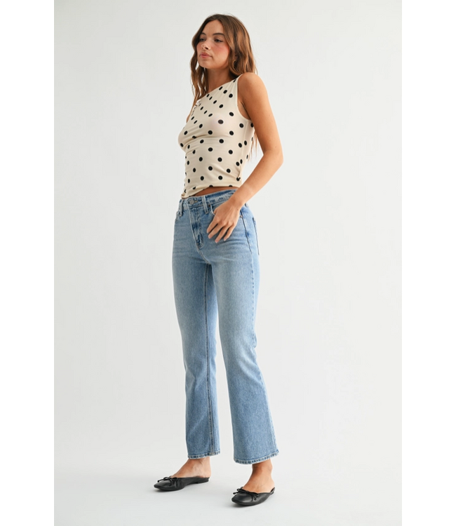 Just Black Denim Slim Cropped Bootcut Light Wash