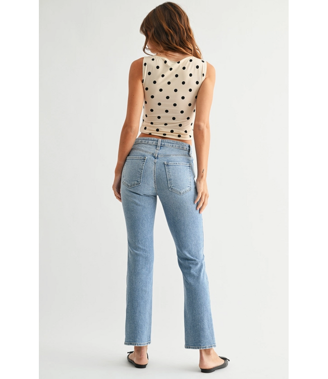 Just Black Denim Slim Cropped Bootcut Light Wash