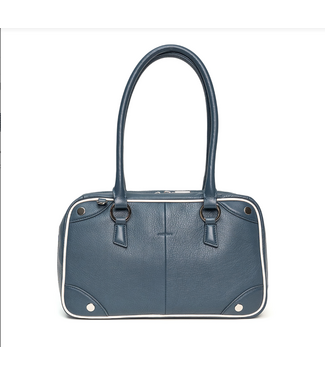 Meredith Handbag Med - Nautical Navy Silver