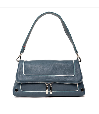 Hammitt Beverly Handbag Med- Nautical Navy Silver