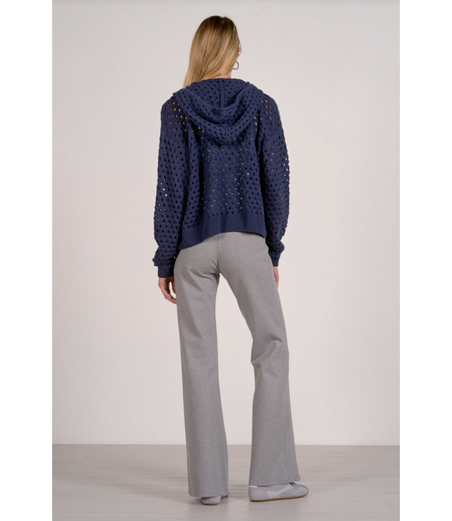 Elan Full Zip Cardigan Sweater Navy