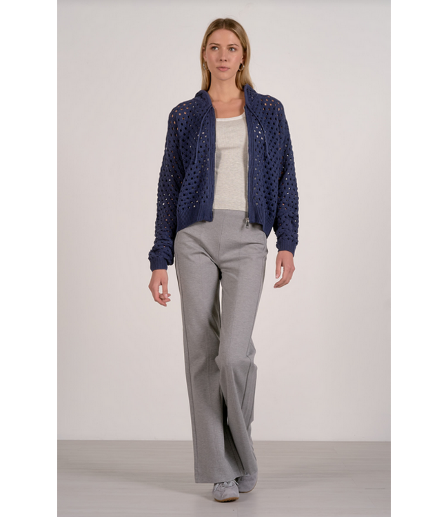 Elan Full Zip Cardigan Sweater Navy