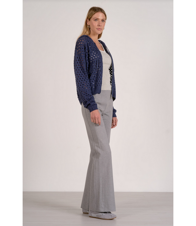 Elan Full Zip Cardigan Sweater Navy