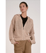 Elan Full Zip Cardigan Sweater Taupe