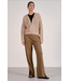 Elan Full Zip Cardigan Sweater Taupe