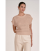 Short Sleeve Open Knit Sweater Sand