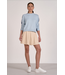 Elan Colorblock Crewneck Sweater Lt Blue