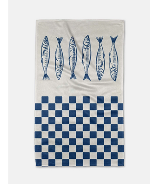 Sardine Check Blue Tea  Towel