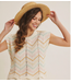 in february Pastel Multi-Color Chevron Sweater