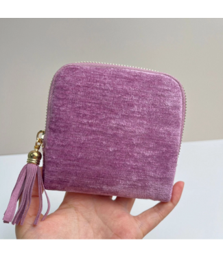 Fringe Zipper Jewelry Organizer Purple