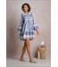 Elan A Line Dress Natural Blue