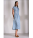 Elan Cap Sleeve Midi Dress Blue