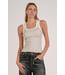 Elan Contrast Trim Tank Grey/White