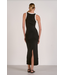 Elan Contrast Trim Maxi Dress Black/White
