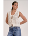 Elan Tie Front Sweater Vest White