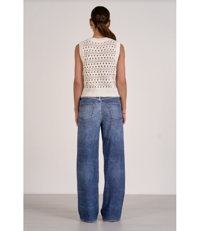 Elan Tie Front Sweater Vest White