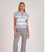 Elan Sleeveless Collar Sweater Blue Stripe