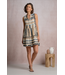 Elan A Line Sleeveless Dress Neutral Aztec