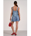 Elan Flowy Denim Wash Tank Top