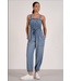 Elan Tank Strap Light Denim Jumpsuit