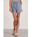 Elan Drawstring Denim Blue Shorts