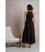 Elan V-Neck Halter Maxi With Tie Waist Black
